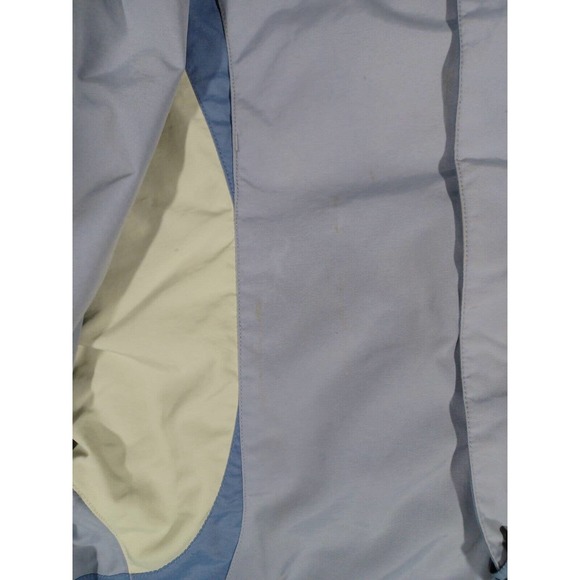 LL Bean Womens S Nylon Blue Cream 3 in 1 Hooded‎ Jacket Parka Removable Liner - Picture 5 of 7